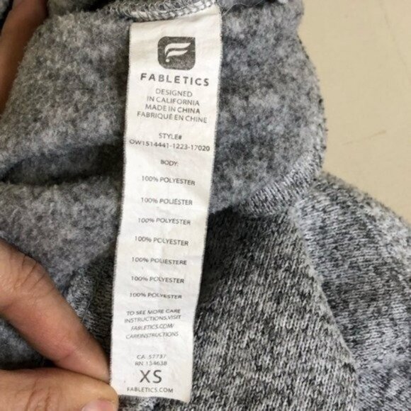 Fabletics Alpine Grey Athletic Pullover 1/4 Zip, X Small - Picture 8 of 10